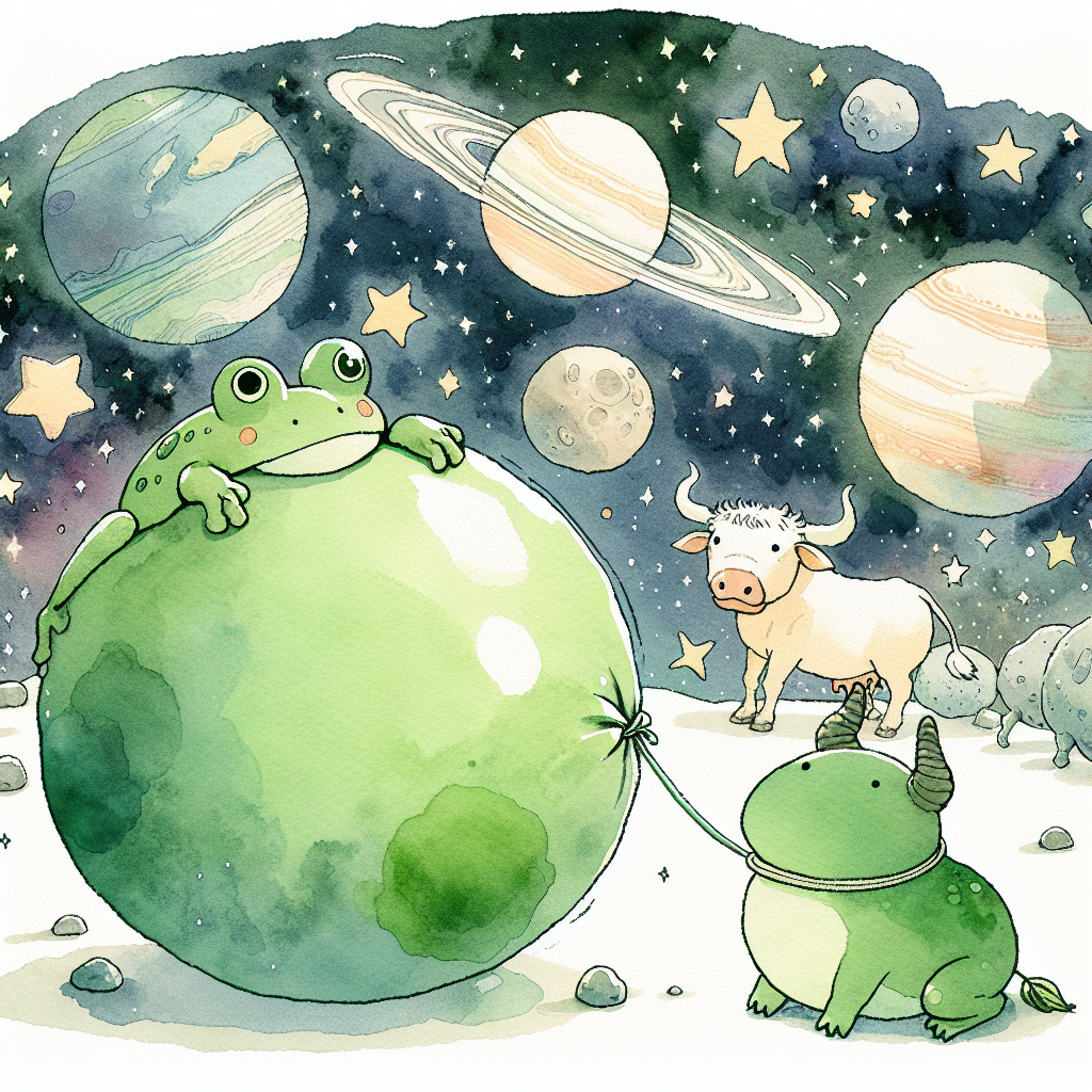 La grenouille et le bœuf image