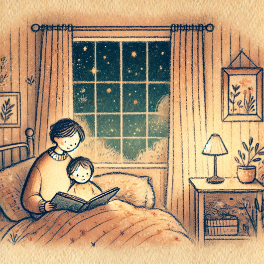 parent-lisant-une-histoire-a-son-enfant-dans-une-routine-du-soir