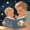 Livre lumineux avec le prénom de l’enfant, des étoiles sortent des pages sous ses yeux émerveillés